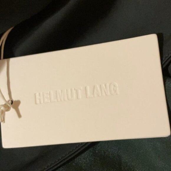 Helmut Lang Satin paneled velvet dress forest green size 4 - Picture 4 of 12